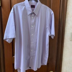UNTUCKit XXL PINK AND BLUE COTTON PLAID SHIRT